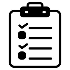 Test checklist Glyph Icon