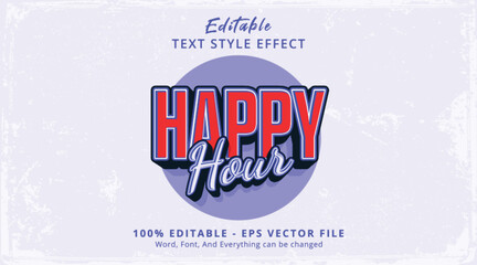 Happy Hour Editable Text Effect