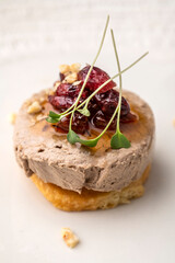 French fois gras snack over white