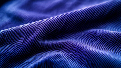 Naklejka premium Close up of blue purple corduroy cloth pattern texture background