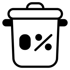 Zero waste Glyph Icon