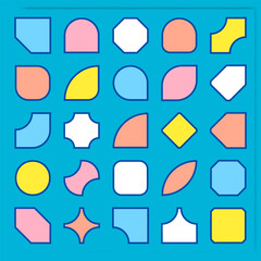 collection of flat geometric shapes 