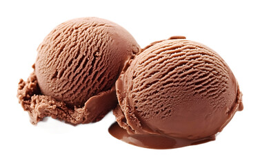 Chocolate ice cream on a transparent background. isolated background.