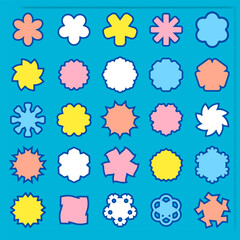 vector collection of flower icon