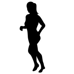 Running woman silhouette