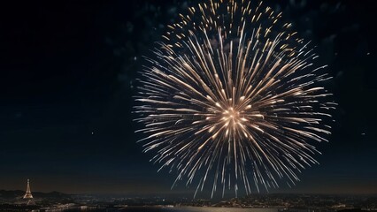 fireworks over the river