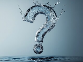 Water Splash Question Mark Symbol