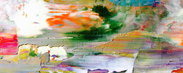 Abstract art background . Hand painting artwork on canvas .