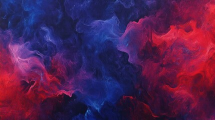 A vivid and intense smoke and fog pattern in contrasting red, blue, and purple hues, forming an abstract, surreal backdrop for a dynamic effect.
