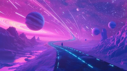 Celestial Contemplation on Cosmic Road