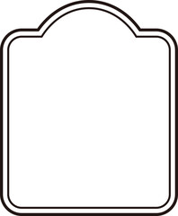 Vintage classic Label Frame outline vector.
elegant border svg.
Transparent background.