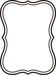 Vintage classic Label Frame outline vector.
elegant border svg.
Transparent background.