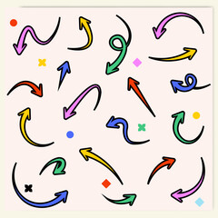 collection of shape vector arrow directions 