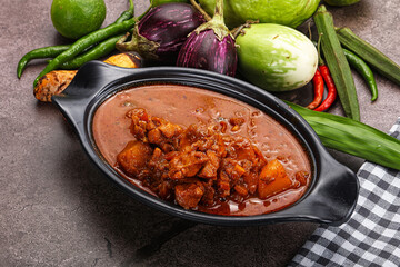 Indian cuisine - spicy chicken vindaloo