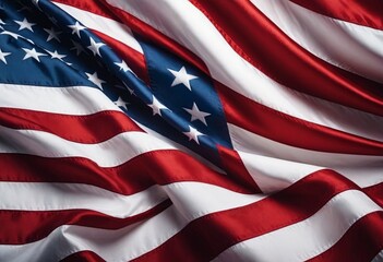 Obraz premium United States of America flag background, realistic illustration