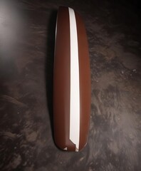 Fototapeta premium Dark brown body with a distinctive white stripe running along its back, roach , arthropod