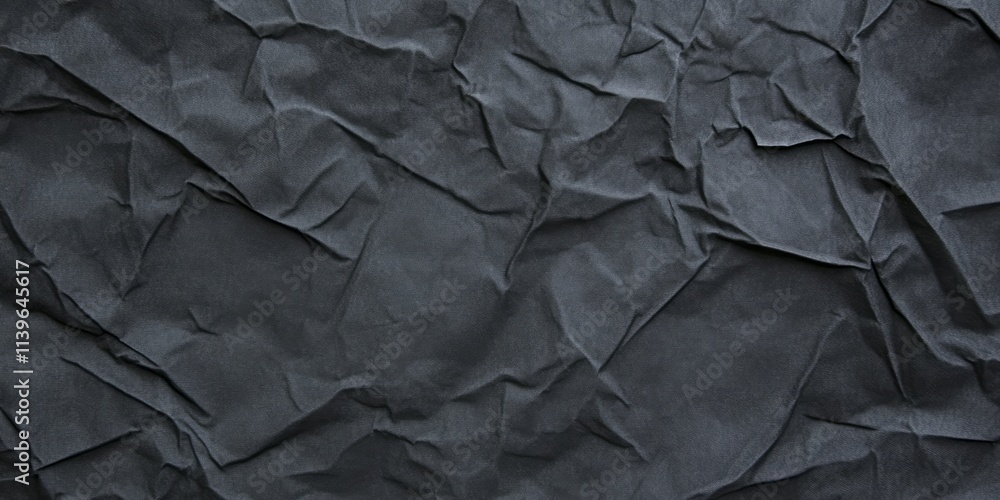 Aufkleber Crinkled black sandpaper texture with intricate patterns perfect for various design projects and backgrounds