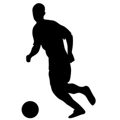 silhouette of a soccer player