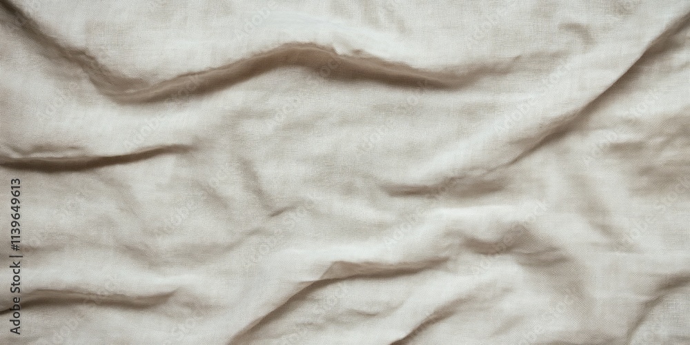 Aufkleber linen tablecloth texture showcasing its natural fibers and wrinkles for elegant dining settings and 
