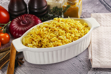Indian cuisine lemon basmati rice