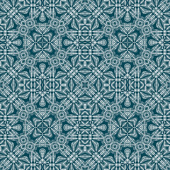 Christmas seamless pattern. Christmas background blue. Snowflake pattern. Happy New Year
