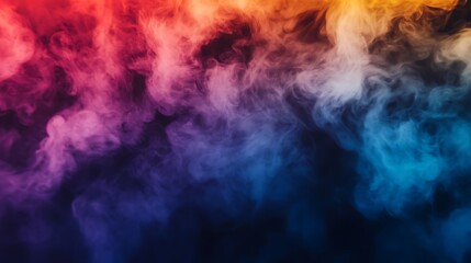 Vibrant smoky swirls vividly dance across photo background. AI Generated