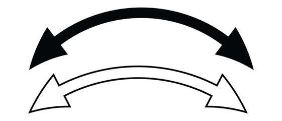 Double-headed arrows icon, symbol.  Both side arrows vector.  Bidirectional arrows vector. Vector illustration.