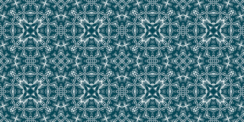 Christmas seamless pattern. Christmas background banner blue. Frost pattern. Happy New Year.