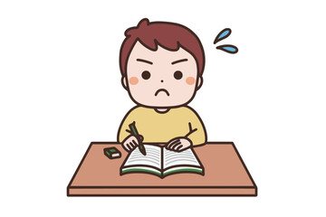 勉強する男の子