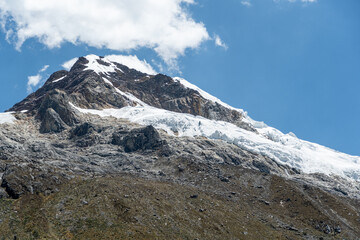 snow covered mountain peaks