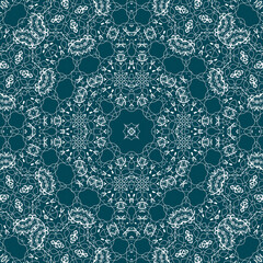 Christmas seamless pattern. Christmas background blue. Snowflake pattern. Happy New Year