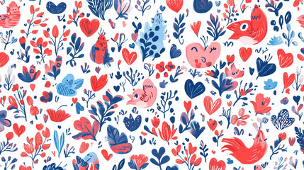 seamless pattern with hearts