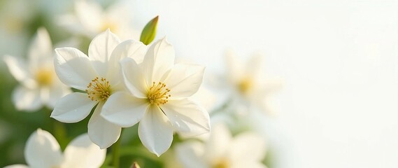 Fototapeta premium Close up of white jasmine flower isolated on white background
