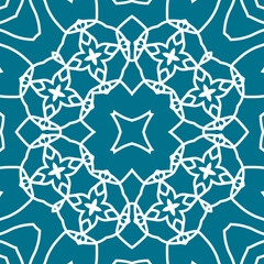 Christmas seamless pattern. Christmas background blue. Snowflake pattern. Happy New Year