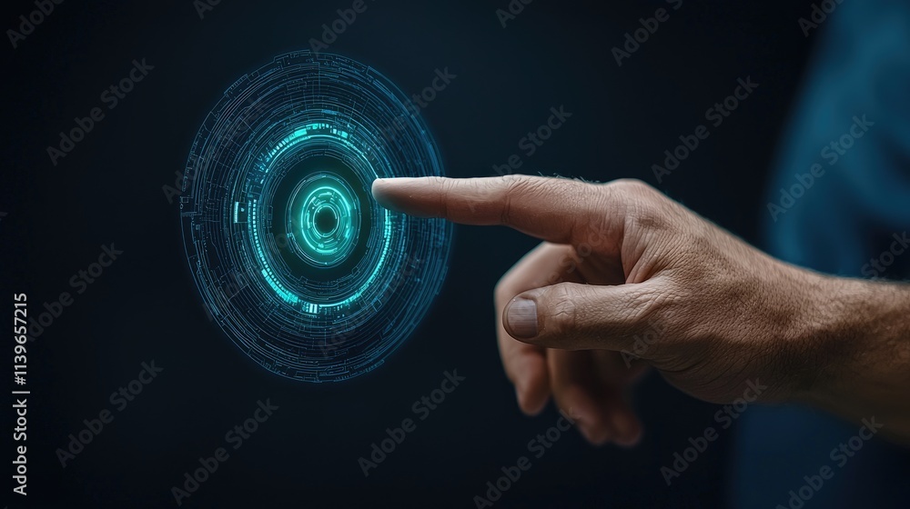 Aufkleber interactive digital technology showcase virtual environment futuristic display user engagement high-