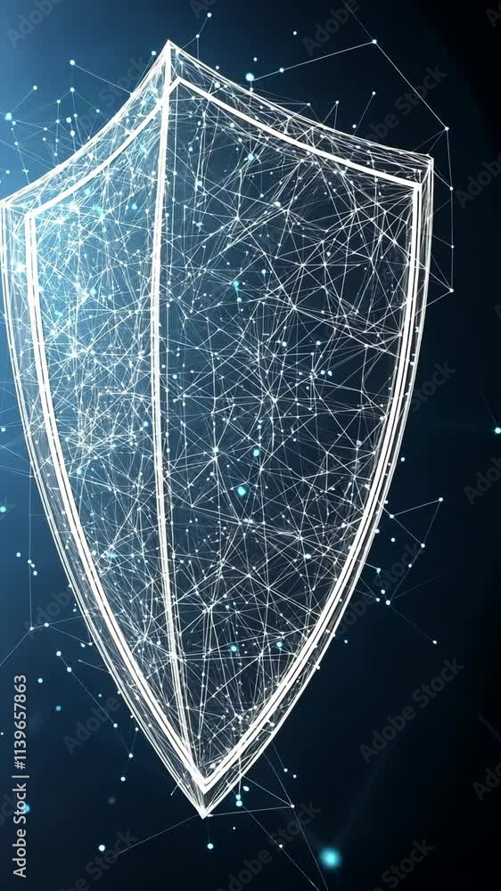 Aufkleber abstract digital shield design symbolizing cybersecurity and data protection in a modern technology 