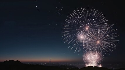 fireworks over the river