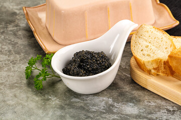 Luxury delicous strugeon black caviar