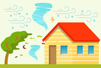 Hurricane Concept Illustration Stylish and Beautiful