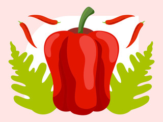 Paprika Concept Illustration Stylish and Beautiful