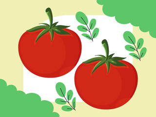 Tomato Concept Illustration Stylish and Beautiful