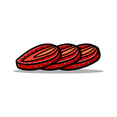strawberry on white background