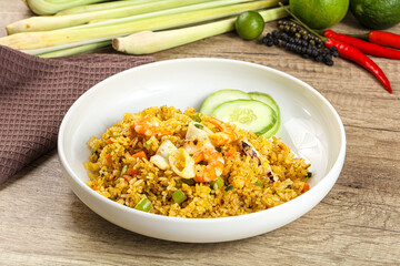Asian Fried rice with seafood