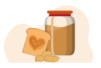 Peanut Butter Concept Illustration Stylish and Beautiful