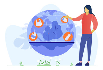 Biosphere Concept Illustration Stylish and Beautiful