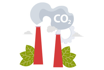 Carbon dioxide Concept Illustration Stylish and Beautiful