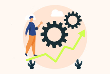 Efficiency Concept Illustration Stylish and Beautiful