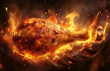 Fototapeta premium explosion of fire