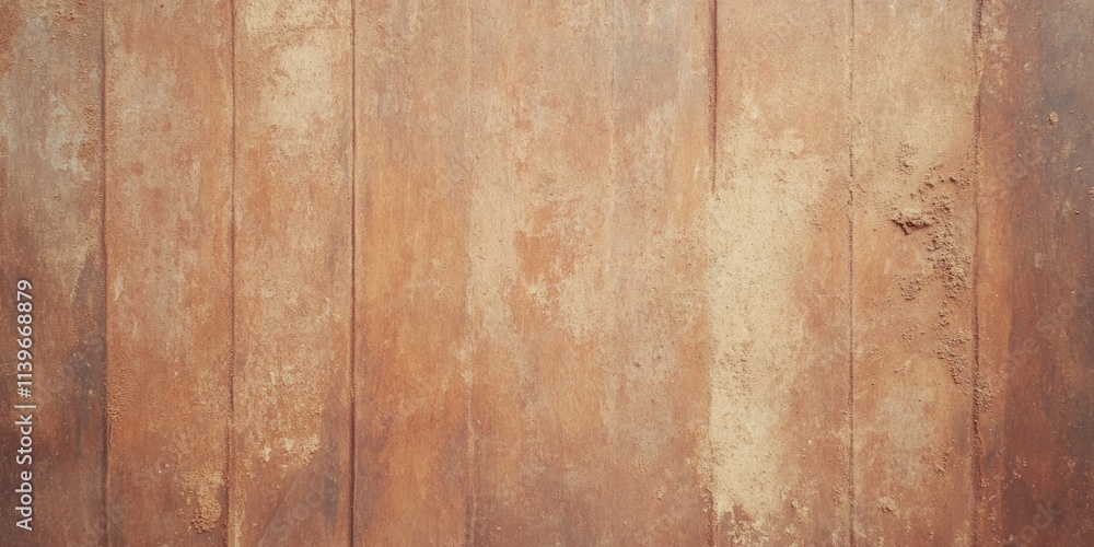 Poster powdered cinnamon sticks spread across rustic wooden surface showing rich textures and warm tones