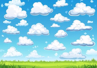 Fototapeta premium clouds and grass